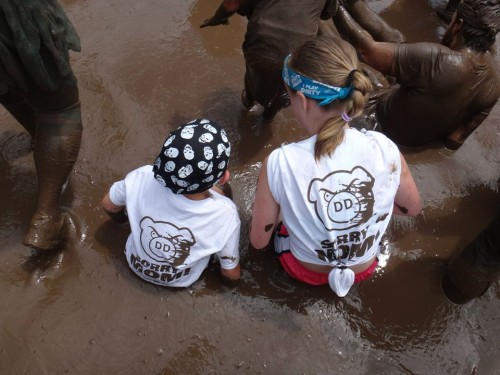 dirty dash 2014 sliding down the hill