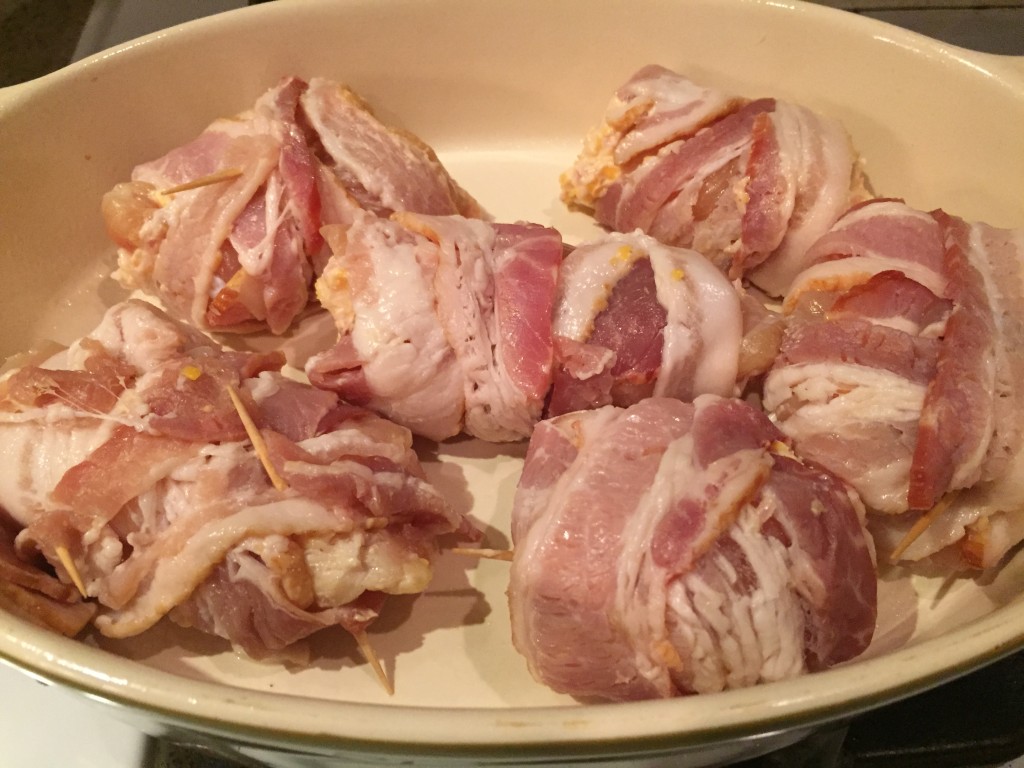 Bacon Wrapped Cordon Bleu Chicken